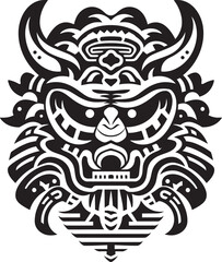 Dragon Head Badge Front View Logo Fantasy Dragon Logo Vector Head Art