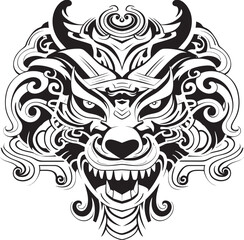 Dragon Head Art Detailed Fantasy Emblem Fantasy Dragon Logo Vector Head Symbol