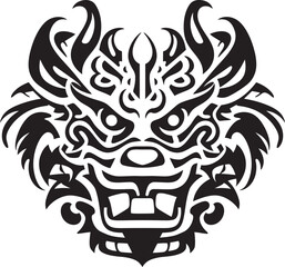 Mythical Creature Logo Dragon Head Design Dragon Head Art Detailed Fantasy Emblem