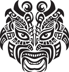 Dragon Head Illustration Mythical Symbol Front View Dragon Head Icon Iconic Design