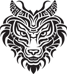 Vector Dragon Head Symbol Front View Emblem Dragon Head Art Iconic Symbol