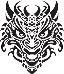 Dragon Head Icon Mythical Creature in Vector Format Mythical Beast Symbol Dragon Head Graphic