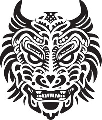 Mythical Beast Symbol Dragon Head Graphic Fantasy Dragon Logo Iconic Emblem Design