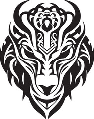 Mythical Creature Badge Detailed Dragon Head Icon Dragon Head Art Fantasy Symbol Illustration