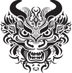 Mythical Creature Logo Dragon Head Graphic Dragon Head Illustration Fantasy Artwork