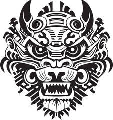 Dragon Head Art Fantasy Logo Fantasy Creature Icon Detailed Dragon Head Symbol