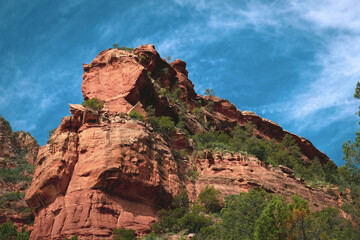 Fototapeta premium Sheer cliff in Fay Canyon at Sedona, Arizona