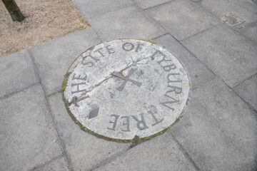The Tyburn Tree plate in London