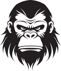 Ape Icon Funky Style Illustration Funky Ape Symbol Character Design