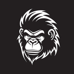 Cartoon Ape Icon Vector Illustration Funky Monkey Icon Character Design