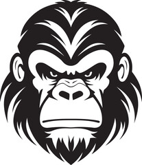 Funky Monkey Logo Character Illustration Ape Icon Funky Style Design