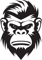 Funky Monkey Icon Character Symbol Futuristic War Robot Army Man Logo Vector Illustration