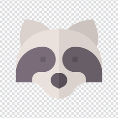 Raccoon icon vector design. flat vector illustration. Pixel perfect 64 x 64. Vector illustration simple symbol in eps 10