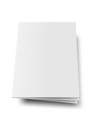 Flying White Book Or Magazine With Blank Cover