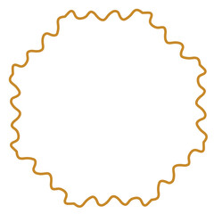 ぎざぎざ円フレーム金
