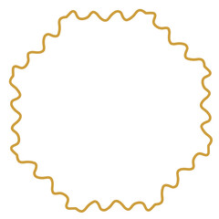 ぎざぎざ円フレーム金
