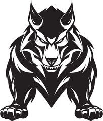 Ancient Guardian Wolf Icon Vector Illustration Alpha Predator Wolf Badge Predatory Icon