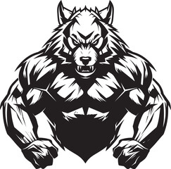 Predatory Alpha Wolf Symbol Vector Emblem Arctic Predator Wolf Logo Design Graphic