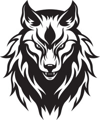 Predatory Alpha Wolf Logo Vector Icon Giant Alpha Wolf Artwork Predatory Design