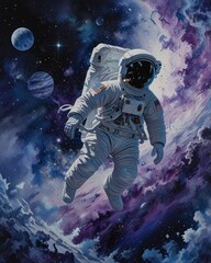 astronaut on the moon