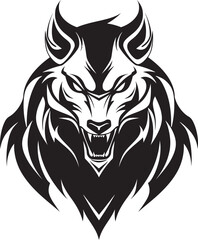 Majestic Wolf Leader Logo Vector Graphic Howling Wolf Illustration Predator Emblem