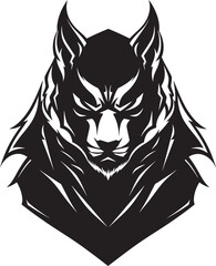 Giant Alpha Wolf Icon Vector Design Wild Beast Logo Predatory Symbol
