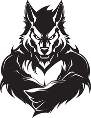 Predatory Alpha Wolf Symbol Vector Emblem Arctic Predator Wolf Logo Design Graphic