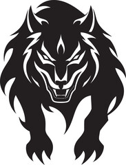 Alpha Predator Wolf Design Predatory Icon Massive Wolf Symbol Vector Graphic