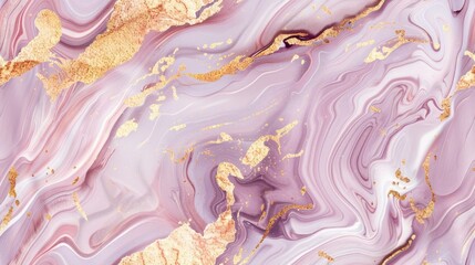 Abstract background of marble slab with interweaving mauve and gold