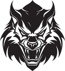 Roaming Wolf Design Vector Graphic Legendary Alpha Wolf Logo Predatory Emblem