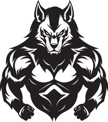 Ferocious Wolf Icon Predatory Design Majestic Wolf Leader Logo Vector Graphic
