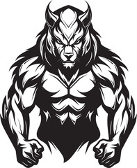 Stealth Predator Wolf Symbol Design Graphic Mythical Beast Logo Vector Illustration