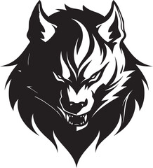 Giant Predator Wolf Icon Vector Design Graphic Predatory Wolf Symbol Iconic Design