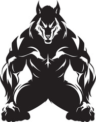 Predatory Beast Symbol Iconic Design Graphic Alpha Predator Wolf Leader Vector Artwork