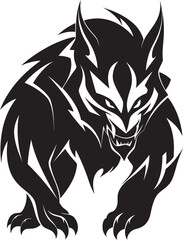 Ancient Guardian Wolf Badge Predatory Emblem Stealth Predator Wolf Symbol Vector Icon