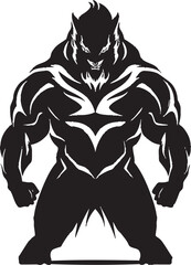 Predatory Beast Logo Vector Illustration Alpha Pack Leader Symbol Predatory Icon