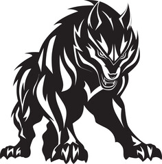 Pack Alpha Wolf Logo Vector Graphic Swift Hunter Wolf Icon Predator Design
