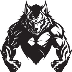 Swift Hunter Wolf Icon Predator Design Lone Warrior Wolf Emblem Vector Illustration