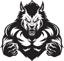 Arctic Predator Wolf Logo Vector Graphic Lone Alpha Wolf Icon Predator Design