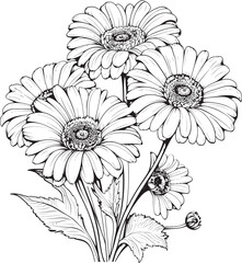 Radiant Blossom Gerbera Vector Design Floral Magic Gerbera Flower Logo