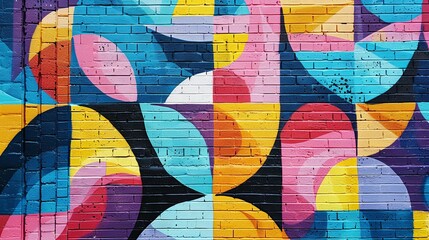 Obraz premium Abstract Geometric Street Art Exploration