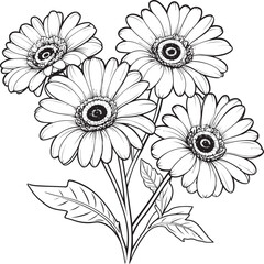 Radiant Grace Gerbera Flower Icon Bright Petals Gerbera Vector Design