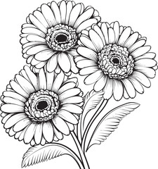 Elegant Gerbera Beautiful Vector Design Nature’s Jewel Gerbera Flower Logo