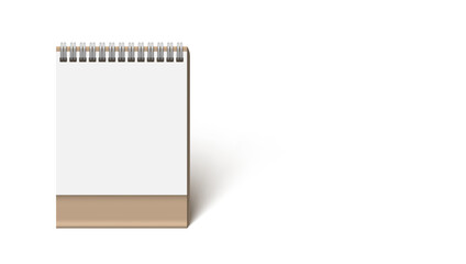 Clear White Calendar Isolated On White Background