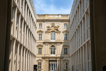 Berlin, Germany - June 02, 2024: Exterior of the Berlin Palace, located on the Museum Island, the historic centre of Berlin.