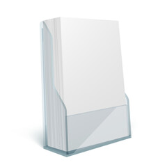 Blank Flyer Glass Or Plastic Transparent Stand