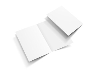 Blank Half Fold Brochure Template For Your Design