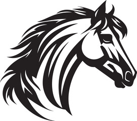 Stylized Mare Logo Vector Graphic Powerful Equine Symbol Icon Design