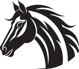 Powerful Equine Symbol Icon Design Sleek Horse Emblem Logo Vector Art