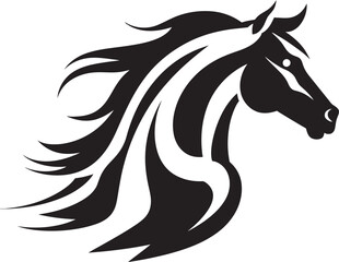 Dynamic Equine Logo Vector Graphic Design Graceful Horse Icon Icon Design